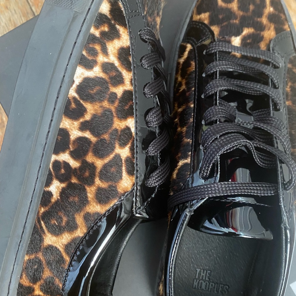 The Kooples Brown and Black Sneakers with Bold Design - Picture 5 of 5